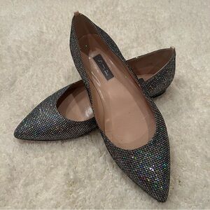 SJP by Sarah Jessica Parker Glittered Pointed Toe Flats